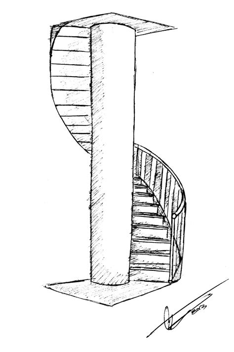How To Draw A Spiral Staircase Plan at David Greenfield blog