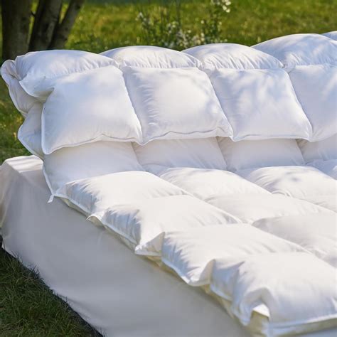 TopSolo Luxury 850 Fill Power Goose Feather Down Duvet Queen,All Season ...