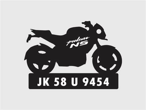 Bike Shape Number Plate Keychain - VS42 - Bajaj Pulsar NS - Wisholize