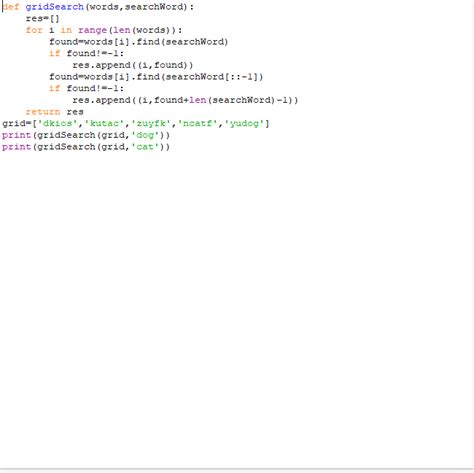 Image result for Word Search Python Code