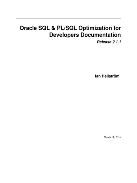 Image result for Advanced SQL Query Optimization in Oracle