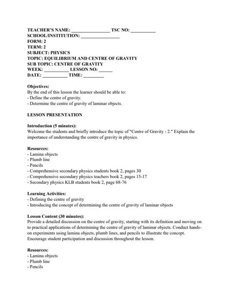 Form 1 Physics Lesson 2 的图像结果