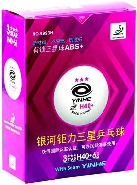 Yinhe ABS+ 3 Star H40+ Seam Balls (Pack of 6) White , Standard Size ...