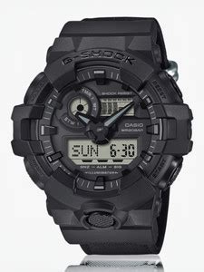 CASIO GA-700BCE-1ADR G-SHOCK Black Dial Resin Strap Analog-Digital ...