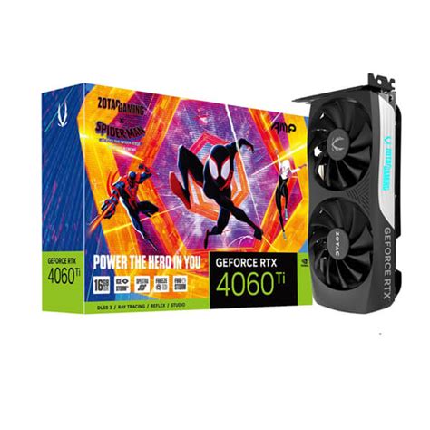 Zotac Gaming GeForce RTX 4060 Ti 16GB AMP Spider Man GPU