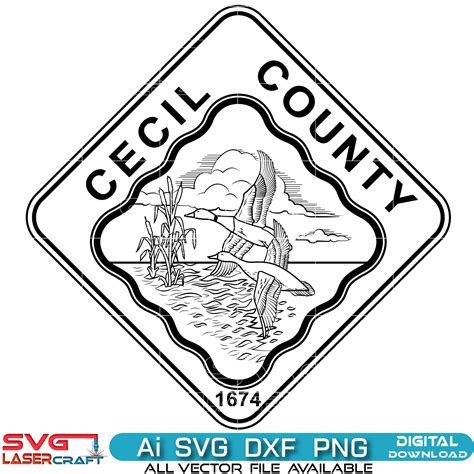 Cecil County,Maryland Seal vector art