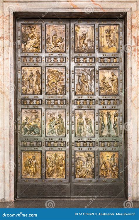 The Famous Holy Door at St. Peter S Basilica in Vatican Editorial Stock ...
