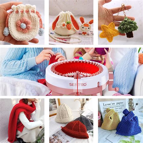 Buy Knitting Machine 40 Needles, Smart Weaving Loom DIY Socks Hats ...