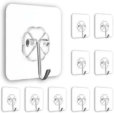 AJO Cello PVC Wall Hooks (Pack of 25) for Self Adhesive Stainless Hooks ...