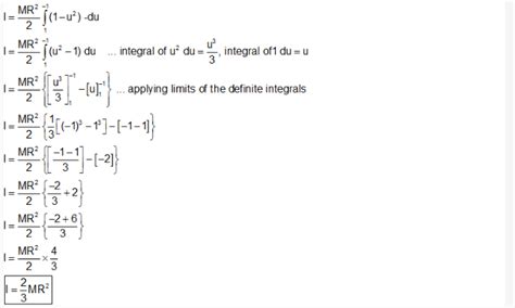 Derivation of moment of inertia of Hollow uniform spherical shell ...