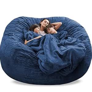 ZGLCQSGY Giant Bean Bag Chair Cover(Cover Only,No Filler),Oversized ...