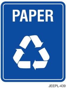 JEEPL PAPER SIGN BOARD, GENERAL WASTE SIGNAGE|ACP WITH VINYL,6X8 IN ...