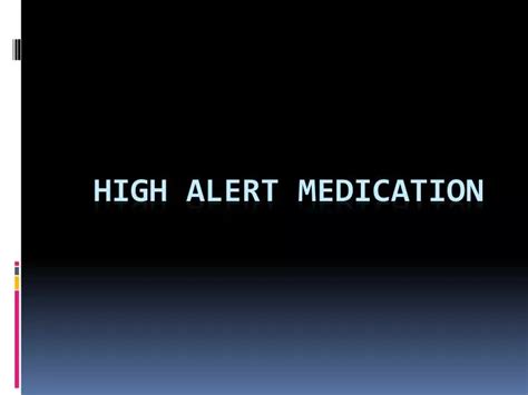 Image result for High-Alert Medication