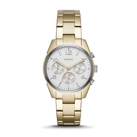 DKNY Women's 'Crosby' Quartz Stainless Steel Casual Gold-Toned Watch ...