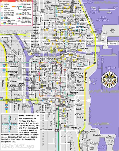 Printable map of downtown chicago attractions 60 photos - Guidebookbali.com