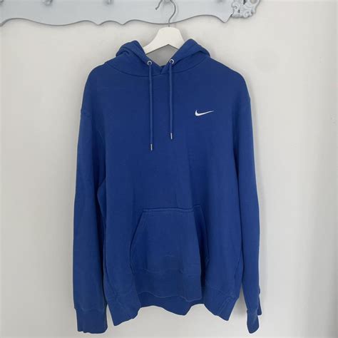 Men's Blue and White Hoodie | Depop