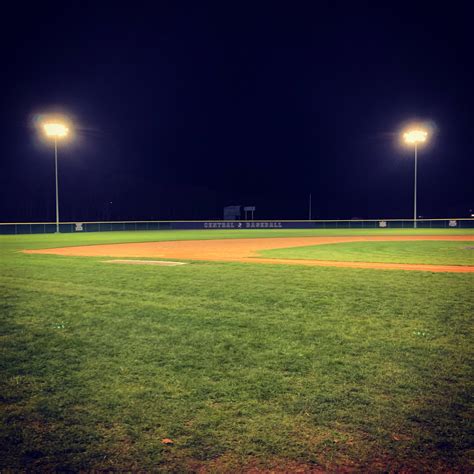 Baseball Field At Night Wallpaper