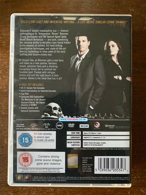 Bones Season 2 DVD Box Set Crime Drama US TVSeries 6 Disc set | eBay