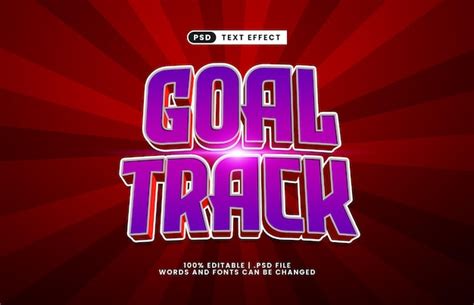 Goal track editable text effect with a team and match text effect ...