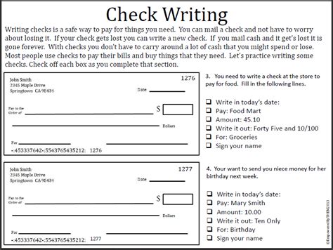 Image result for Check Writing Activity