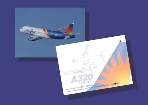Allegiant Air Airbus A320 Set of 25 Aviation Trading Cards 2.5x 3.5 ...