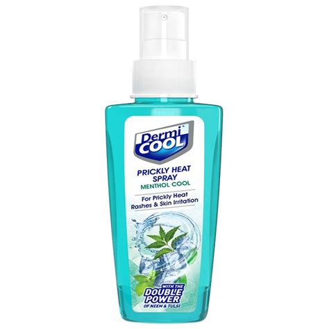 Buy Dermicool Menthol Cool Prickly Heat Spray, 100 ml | 19 Minutes ...
