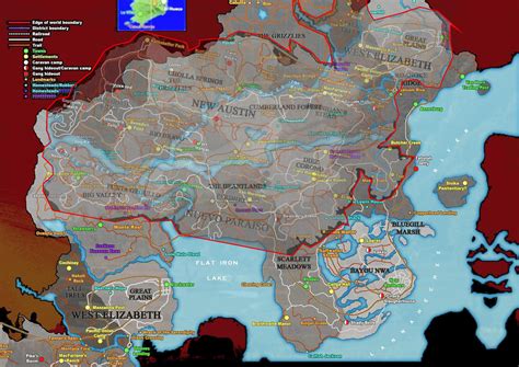 Image result for RDR2 World Map
