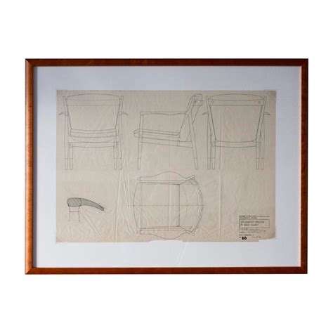 Original Pen and Pencil Drawing Finn Juhl, 1952 For Sale at 1stDibs