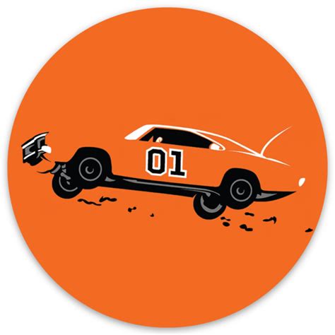 DUKES OF HAZZARD CAR JUMPING by Jebediah Brady | Circle stickers ...