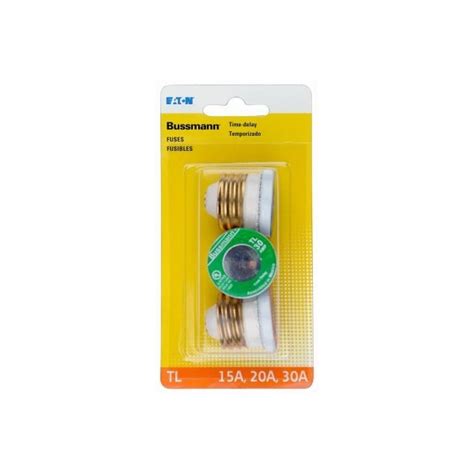 COOPER BUSSMANN Plug Fuse Kit, 125V AC Time-Delay, - BP/TL-A