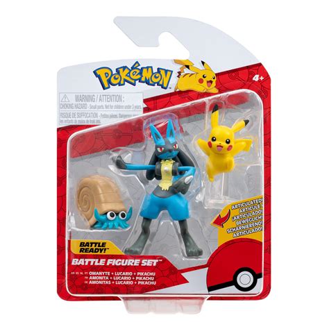 Buy Pokémon 3 Pack-Features 2-Inch Omanyte and Pikachu, 3-Inch Battle ...