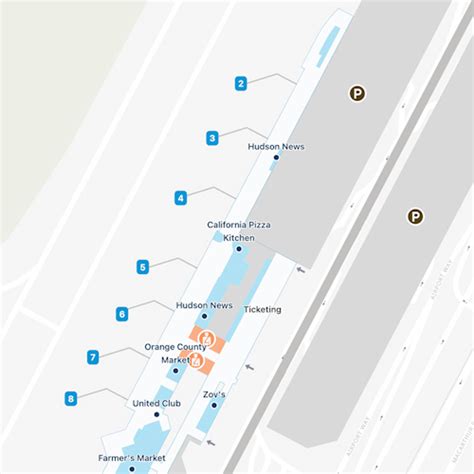 Orange County John Wayne Airport Map | SNA Terminal Guide