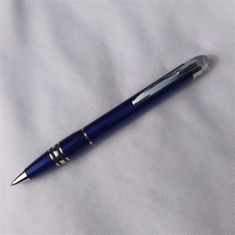Montblanc Starwalker Cool Blue Ballpoint Pen Platinum Trim – Vintage ...