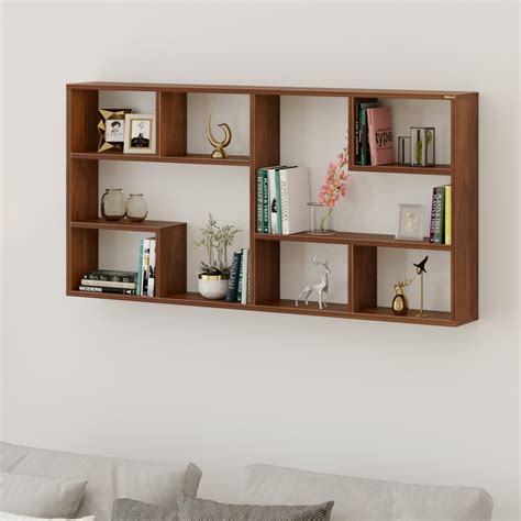 Petree Wall Mount Wall Shelf, Display Rack — Bluewud
