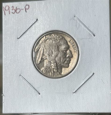 1936-P Buffalo US Nickel • High Circulated Condition - For Sale, Buy ...