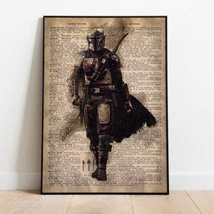 STAR WARS POSTER Mandalorian Poster Dictionary Page Art - Etsy