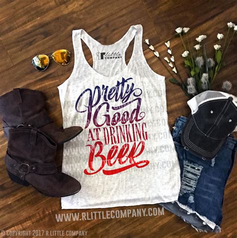 Pretty Good at Drinking Beer Women's Tanks XS-4XL // | Etsy