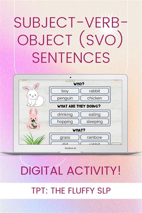 Image result for Subject Verb Object Sentences