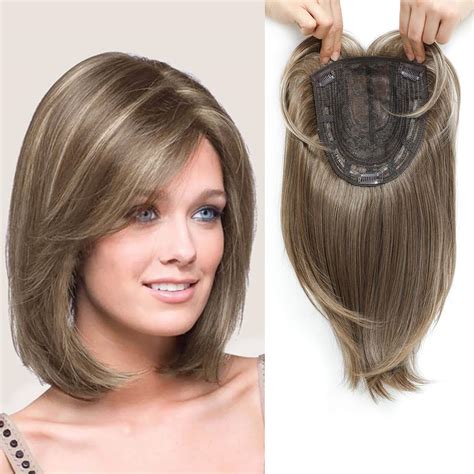 Fine Plus 12 Inch Hair Topper Layered Synthetic Hair Toppers for Women ...
