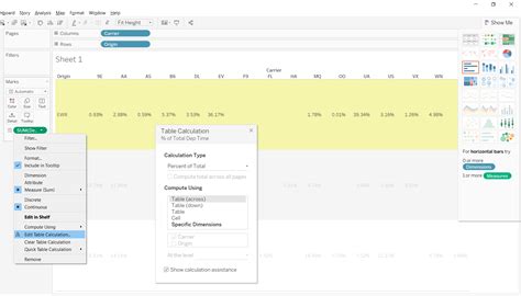 Image result for Tableau Percentage Calculation