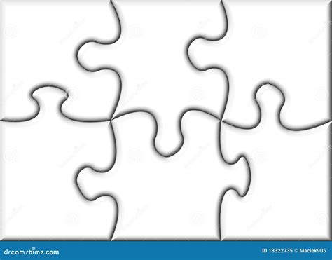 Blank Jigsaw Piece Template - Sampletemplate.my.id