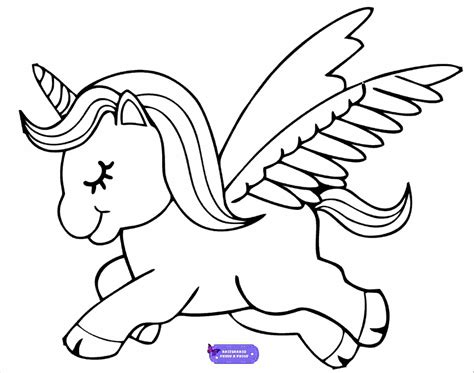 Desenho Para Colorir E Imprimir Unicornio - BRAINCP