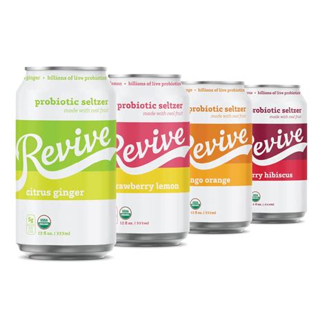 Buy Revive Sparkling Probiotic Seltzer Classic Variety 12-Pack ...