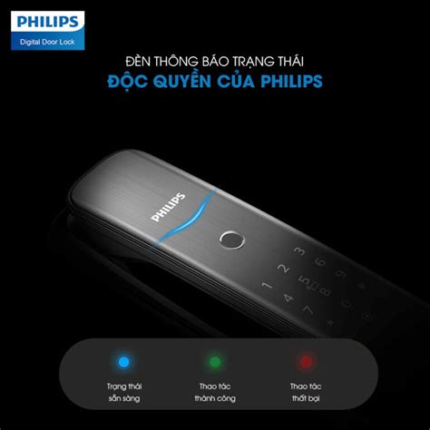 Philips DDL702E-5HWS Khóa cửa vân tay