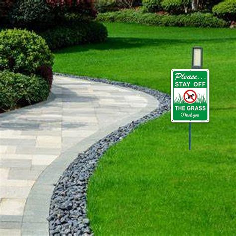 Buy Please Stay Off the Grass Dog Sign No Dog Pooping Peeing signs, 10 ...