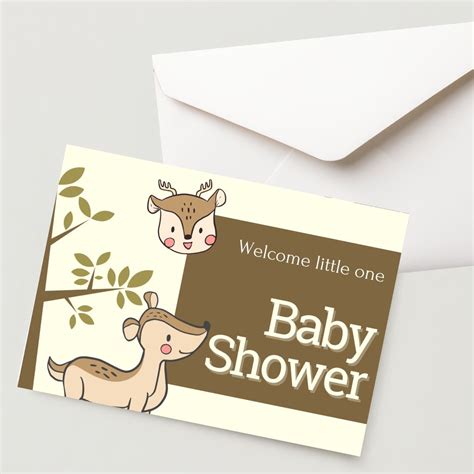 Premium Baby Shower Greeting Card - 300 GSM Cold Pressed Paper With 1 ...