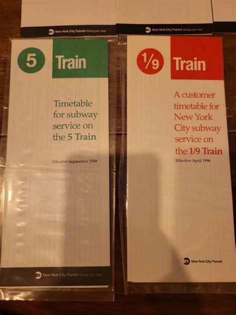 NYC MTA Subway Lot Timetables trains schedules vintage New York city ny ...