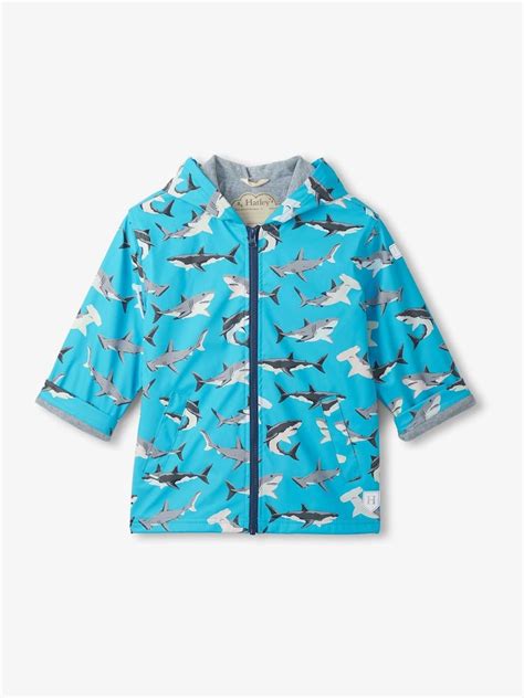 Buy Hatley Blue Shark Party Colour Change Zip-Up Rain Coat from Next India