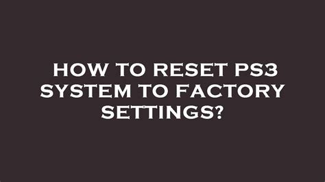 Image result for How to Reprogram My PS3