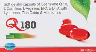 Buy Q 180mg Strip Of 10 Capsules Online & Save Up to 24% at PharmEasy